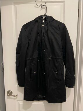 Women's Black Hooded Parka Jacket